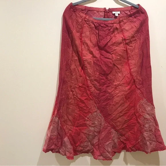 J Jill Pink Linen Skirt (PS) - Picture 1 of 8